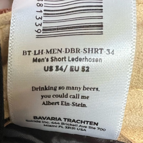 Bavaria Trachten Authentic Lederhosen 100% Leather Dark Brown Men’s 34 EU52 - Picture 14 of 14